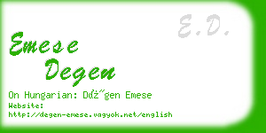 emese degen business card